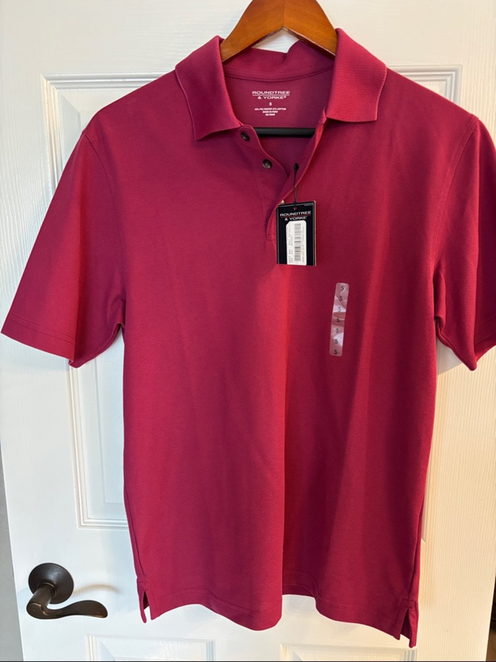 Roundtree & Yorke Men's Polo in Deep pink